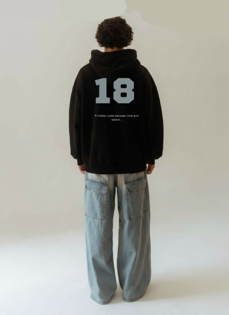 Hidden Code 18” Oversized Hoodie – Decode Your Reality