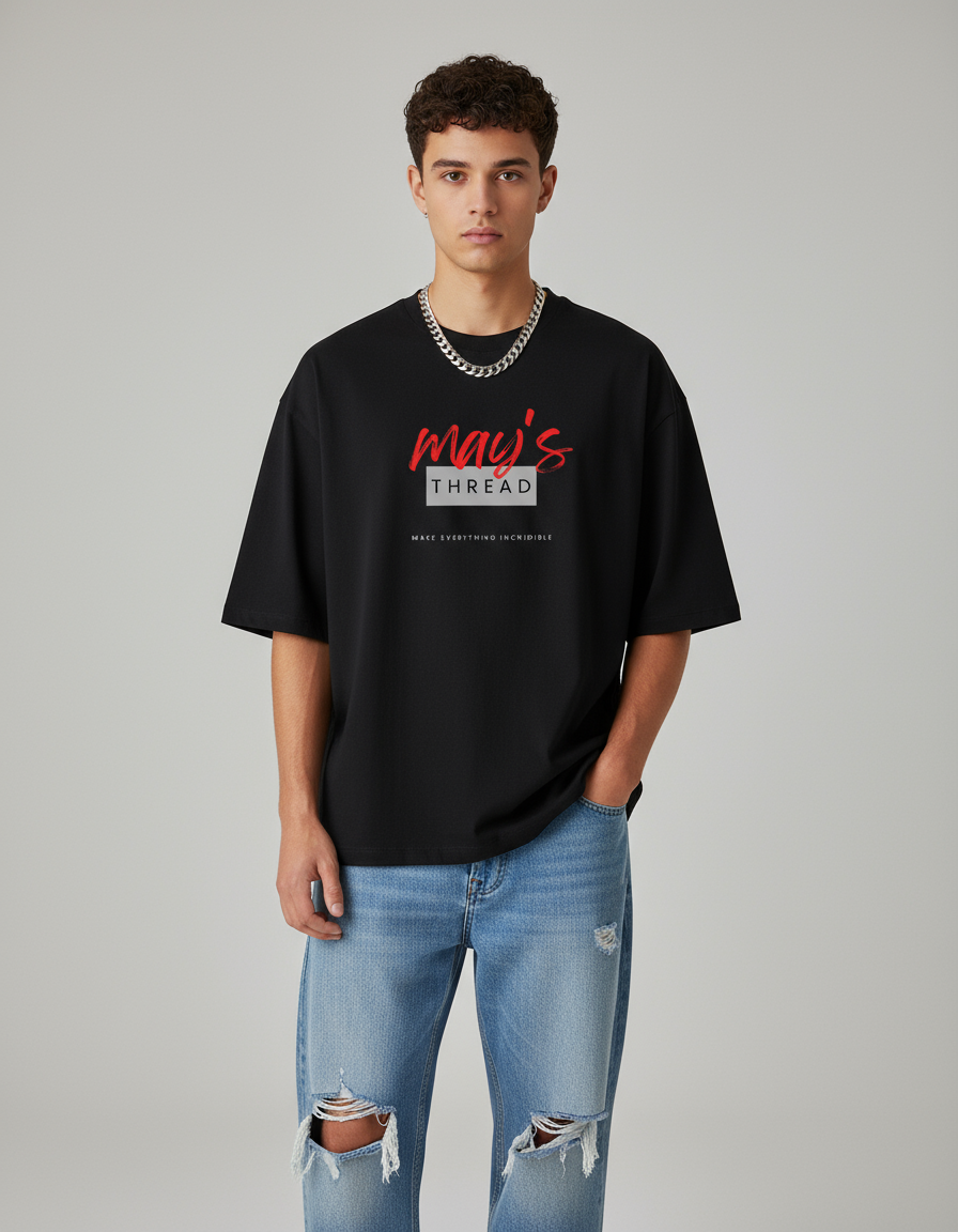 May’s Thread Unisex White tshirt – “Tuned to Your Frequency” | Premium Cotton Streetwear