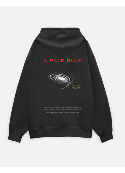 Pale Blue Dot Universe Hoodie – Minimal Astral Design (Oversized