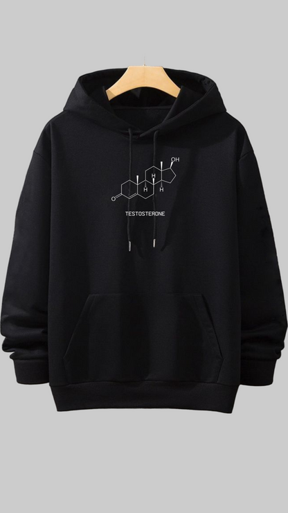 Testosterone Minimalist Graphic Black  Oversized Hoodie